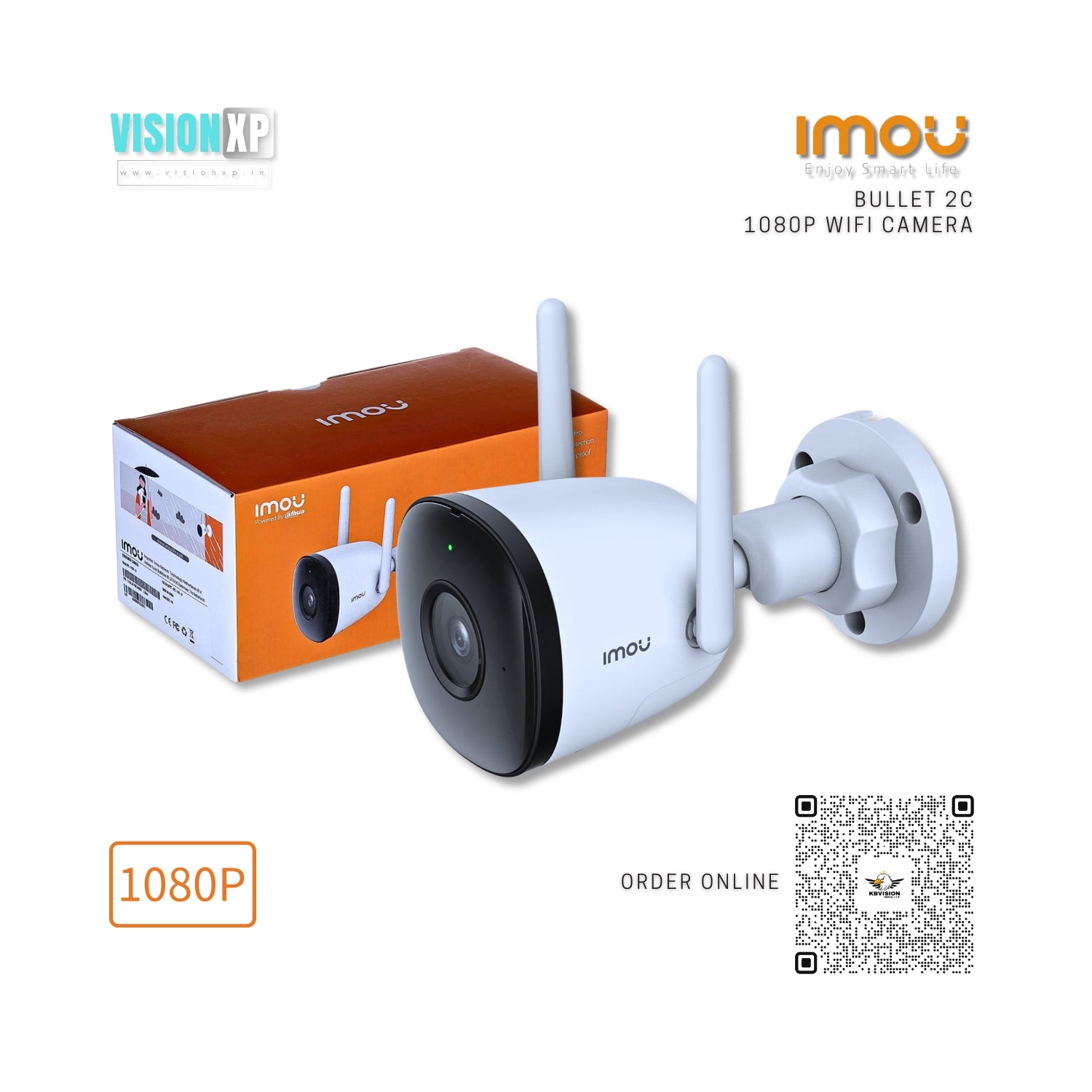 Imou IPC-F22P 1080p H.265 Outdoor IP67 Bullet 2C Wi-Fi Camera Imou IPC-F22P 1080p H.265 Outdoor IP67 Bullet 2C Wi-Fi Camera